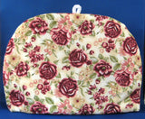 Tea Cozy Burgundy Roses Padded US Hand Made New With Trivet