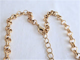 Pearl Rhinestone Plaque Bib Statement Necklace Geometric Gold Plated Adjustable