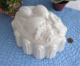 English White Ironstone Pudding Mold Casserole Oval Baking Dish Mould 1970s