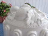 English White Ironstone Pudding Mold Casserole Oval Baking Dish Mould 1970s