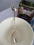 Teapot Topped Silver Tea Spoon 1990s Cute Silverplated spoon