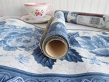 Wallpaper Border Blue Classical Floral 5 Yards X 9 Inches 1.5 Rolls Waites 2006