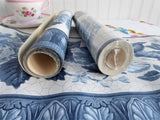 Wallpaper Border Blue Classical Floral 5 Yards X 9 Inches 1.5 Rolls Waites 2006