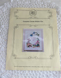 Cross Stitch Kit Baby Announcement Bunny Flowers 1991 Thread Chart Aida Needle As New