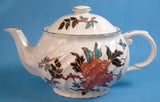 Teapot England Indian Peony Large Swirl Colorful James Kent Old Foley 1992