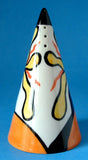Sugar Shaker Lorna Bailey Hillcrest England Cone Shaped 1990 Homage Clarice Cliff