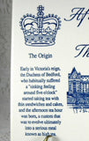 Tea Tile Empress Victoria BC Afternoon Tea 1992 Wall Tile Blue And White