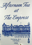 Tea Tile Empress Victoria BC Afternoon Tea 1992 Wall Tile Blue And White