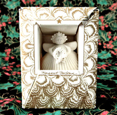希少 マーガレットファーロング 陶器製クリスマスエンジェル＆スター オーナメント Christmas Ornament Margaret Furlong Christmas Wreath Shell Angel