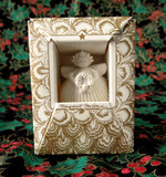 Christmas Ornament Margaret Furlong Christmas Wreath Shell Angel Boxed 1993 Holiday