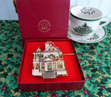 Bing And Grondahl First Doll House Christmas Tree Ornament Boxed 24kt Gold Plated