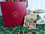 Bing And Grondahl First Doll House Christmas Tree Ornament Boxed 24kt Gold Plated