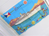 Tea Towel P & O Cruise Ship Oriana Irish Linen 1995 Sailing Ship Travel Souvenir