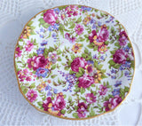 Summertime Chintz Royal Winton Cup And Saucer 1995 Reissue Pink Blue Floral