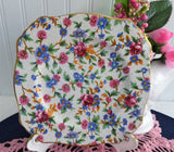 Royal Winton Grimwades Old Cottage Chintz Square Side Plate Bread Cake 1995 Reissue
