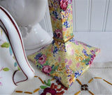 Pair Welbeck Chintz Royal Winton Candleholders 1995 Reissue ONly 500 Made For Victoria Magazine