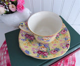 Cup And Saucer Welbeck Chintz Royal Winton 1995 Reissue Made For Victoria Magazine