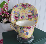 Cup And Saucer Welbeck Chintz Royal Winton 1995 Reissue Made For Victoria Magazine