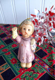 Cute Goebel Hummel Ornament 1997 Stocking For Dolly Porcelain Girl With Doll