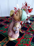 Cute Goebel Hummel Ornament 1997 Stocking For Dolly Porcelain Girl With Doll