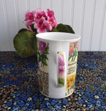 Colorful Iris Lilies Daffodils Botanical Mug Roy Kirkham Secret Garden 1997 Bone China