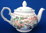 Teapot English Bone China Country Flowers Of  A Victorian Lady Poetry