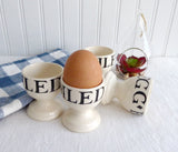 Emma Bridgewater Egg Cups 4 Boiled Egg Black And Marmalade Toast Eggcup Seconds