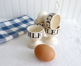 Emma Bridgewater Egg Cups 4 Boiled Egg Black And Marmalade Toast Eggcup Seconds