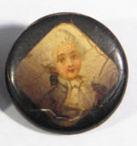 Antique General Fersen Lithograph Button Pair Celluloid Covers 1800s picture Buttons