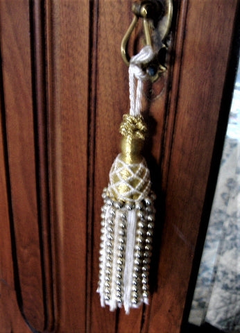 Pair of Beaded Christmas Tree Ornament Tassels Metallic Gold 8 Inches –  Antiques And Teacups