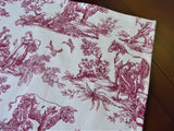 Country Red Toile Placemats Set of 4 Unused Table Linens 2000 Rectangular