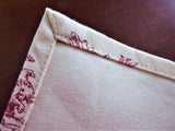 Country Red Toile Placemats Set of 4 Unused Table Linens 2000 Rectangular