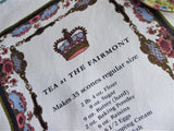 Fairmont Empress Scones Tea Towel 2000 Victoria BC Dish Towel China Pattern