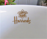 Harrods Luxe Logo Mug Bone China Gold Blue White 2000 Original sticker