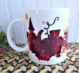 Mug Starbucks Red Orange Black Teapot Coffeepot Houses Coffee 2000