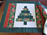 Fabric Panel Cut And Sew Patchwork Christmas Tree Pillow And Extra DIY 1990s