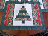 Fabric Panel Cut And Sew Patchwork Christmas Tree Pillow And Extra DIY 1990s