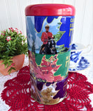 Stacking Tea Tin 3 Part Tea Storage Empty Canadian Teas Maple Leaf Teapots Mountie