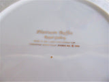 Pretty Teacup Center Salad Buffet Plate Platinum Embossed Border Teacup Decor Tea Party