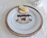 Pretty Teacup Center Salad Buffet Plate Platinum Embossed Border Teacup Decor Tea Party