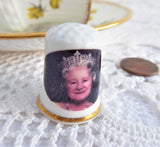 Thimble Queen Mum Elizabeth 100th Birthday 2000 Bone China