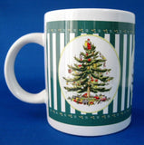 Christmas Tree Spode Mug Licensed Ceramic Green Stripes 2001