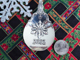 Gorham Chantilly Serving Spoon Sterling 2002 Christmas Snowflake Holiday Tea