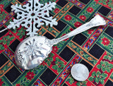 Gorham Chantilly Serving Spoon Sterling 2002 Christmas Snowflake Holiday Tea