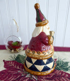 Jim Shore Santa Bell Heartwood Creek Christmas Hostess Ceramic Bell Earth Tones Enesco