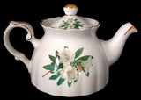 White Azalea Teapot Royal Patrician Rhododendron English 16 Ounce Unusual Shape