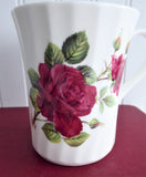 Mug Burgundy Roses England Bone China Allyn Nelson Royal Patrician 2003