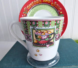Mary Englebreit Cup And Saucer Comfort And Joy Christmas Holiday 2003