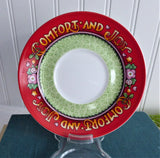 Mary Englebreit Cup And Saucer Comfort And Joy Christmas Holiday 2003