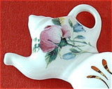 Royal Patrician Tea Bag Caddy Tea Scoop Roses Bluebells Teapot Finial